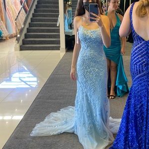 Baby Blue Sherri Hill Prom Dress (worn once)